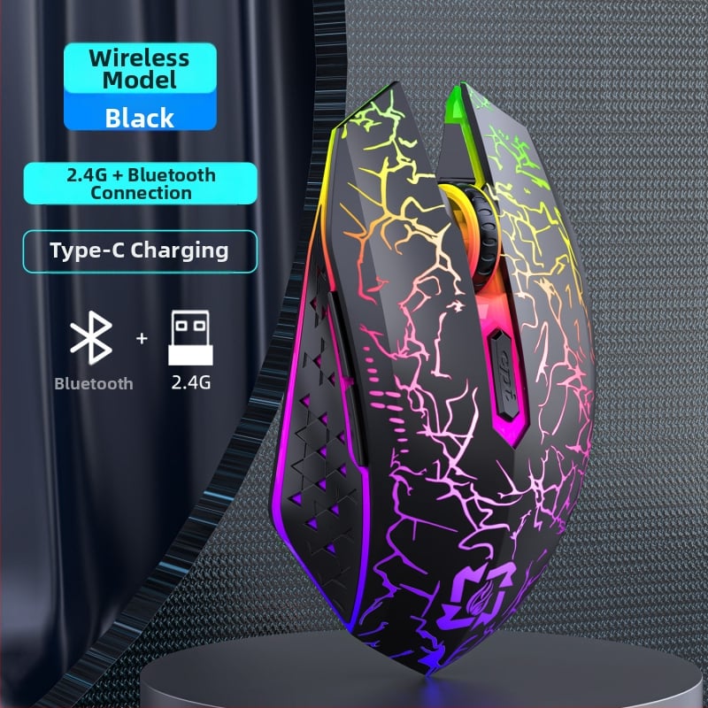 Bezvadu ergonomiska pele ar Bluetooth un 2,4 GHz savienojumu, 1600 DPI, 6 pogas, uzlādējama.