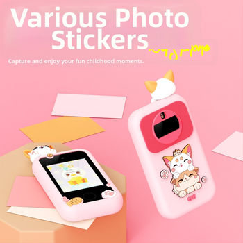 Laste digitaalne kaamera 2,8-tollise LCD-ekraaniga, 20 MP sensor, TF-kaardiga salvestus, videorežiim, ABS + silikoongeeli korpus