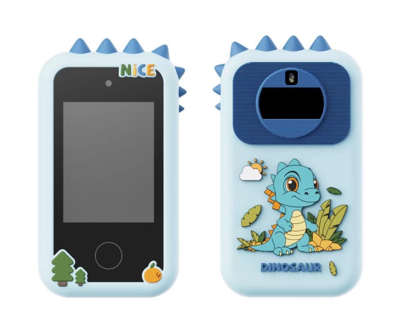 Laste digitaalne kaamera 2,8-tollise LCD-ekraaniga, 20 MP sensor, TF-kaardiga salvestus, videorežiim, ABS + silikoongeeli korpus