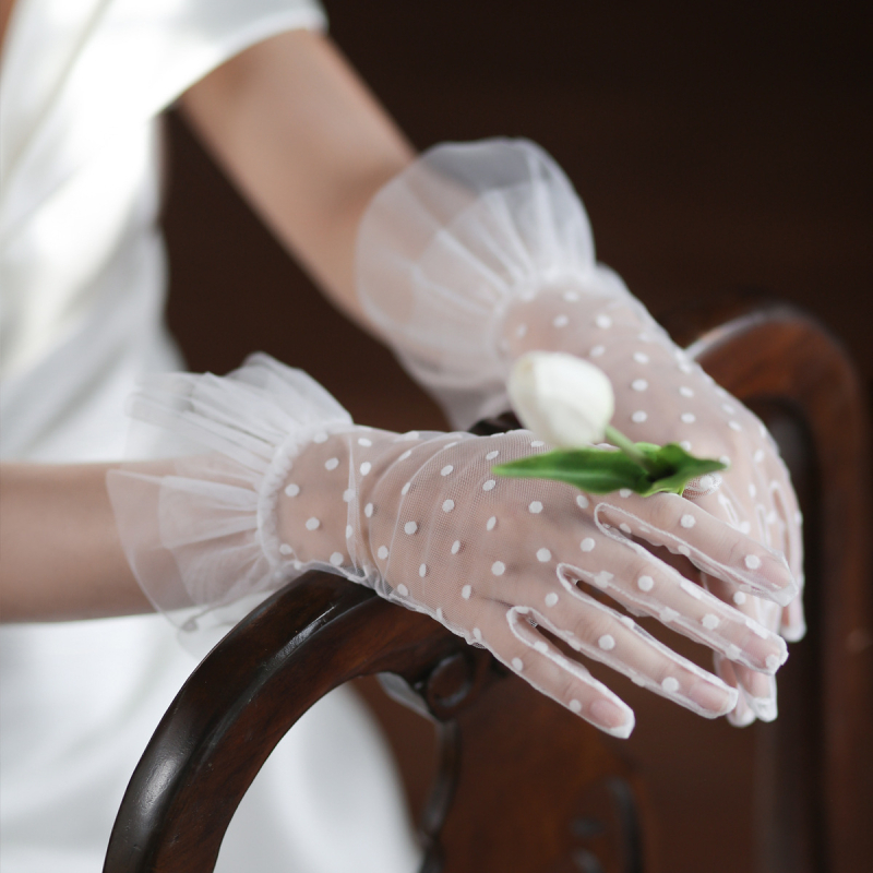 Vjenčanske rukavice, kratke i elegantne, poliester, dekoracija, Xin Mei Ji, za sve sezone
