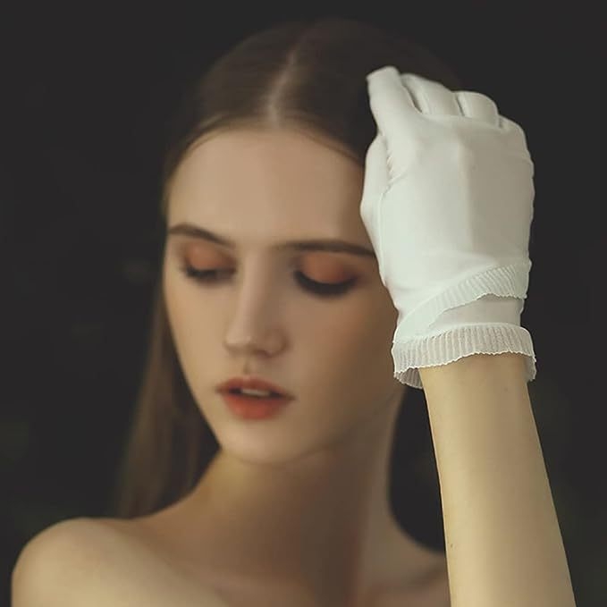 Mănuși scurte din satin pentru femei, elegante pentru petreceri, accesorii de fotografie, design original