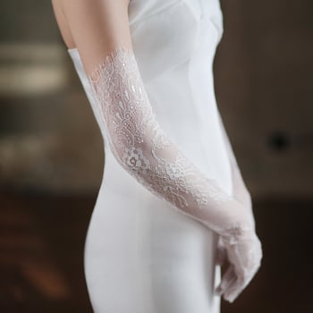 Vjenčane rukavice s čipkom i tiulom, elegantan dizajn, poliester, dekorativni dodatak za cijelu godinu