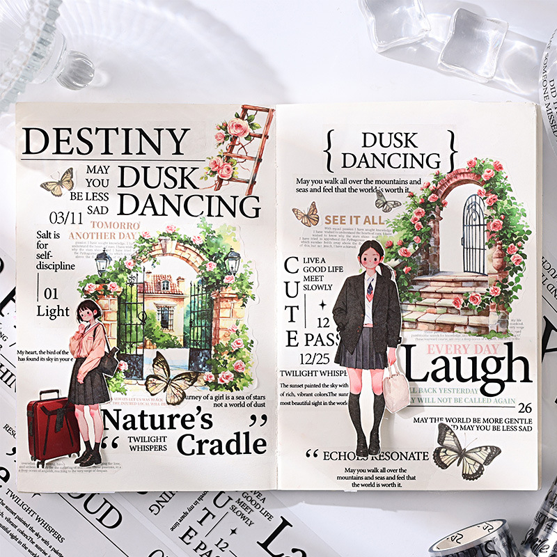 Poklon set traka za dnevnik Yue Shi, PET podloga, debljina 0,01 mm, vodootporna, prilagodljiva