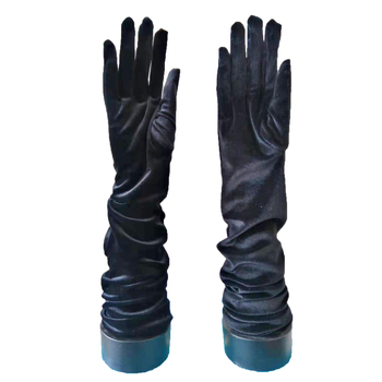 Női kesztyű hosszú paneles dizájnnal, poliészter rostból, dekoratív esküvői és estélyi rendezvényekhez