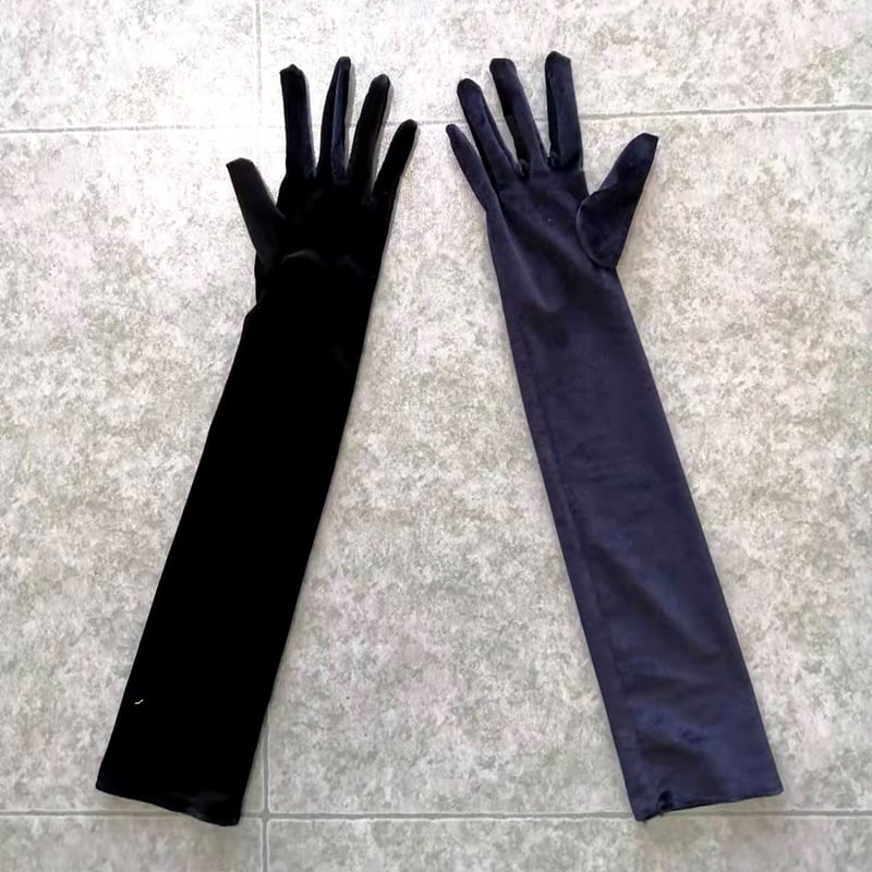 Női kesztyű hosszú paneles dizájnnal, poliészter rostból, dekoratív esküvői és estélyi rendezvényekhez