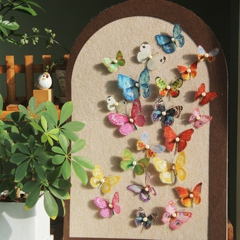 Autocolante de perete 3D cu fluturi, PVC, model desen animat, 5+ bucăți, rezistente la apă, stil modern minimalist