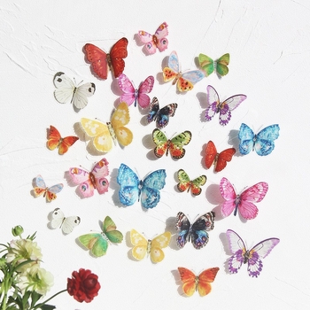 Autocolante de perete 3D cu fluturi, PVC, model desen animat, 5+ bucăți, rezistente la apă, stil modern minimalist