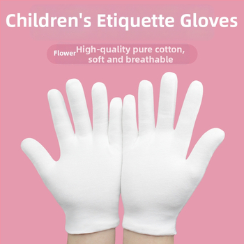 Γάντια προστασίας για μαθητές δημοτικού; σετ εθιμοτυπίας, απόδοσης και υψώματος σημαίας; διαπνεύσιμο λεπτό ύφασμα; 12 ζεύγη ανά τύπο