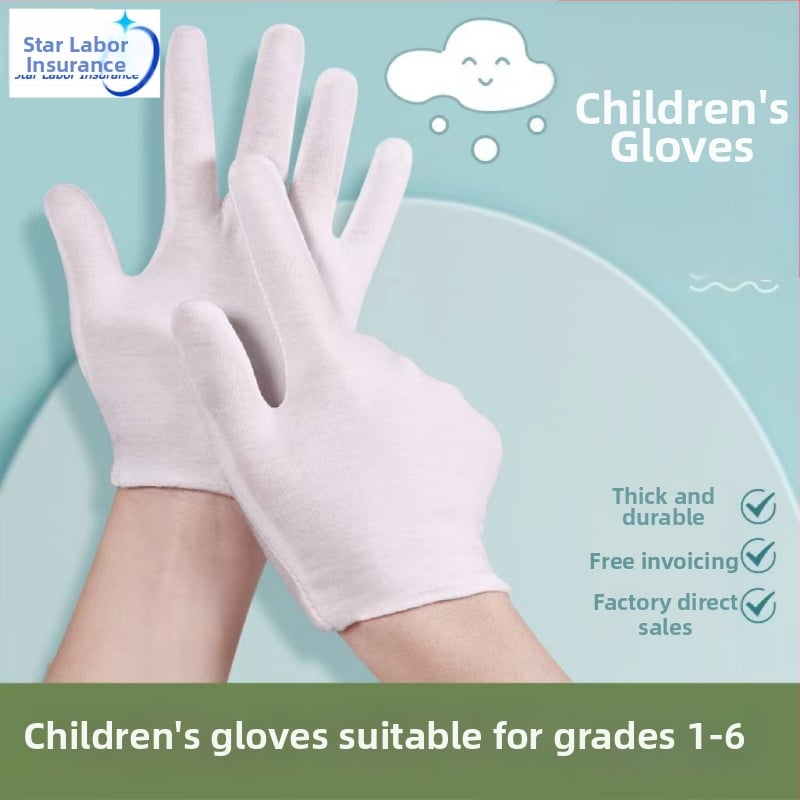 Γάντια προστασίας για μαθητές δημοτικού; σετ εθιμοτυπίας, απόδοσης και υψώματος σημαίας; διαπνεύσιμο λεπτό ύφασμα; 12 ζεύγη ανά τύπο