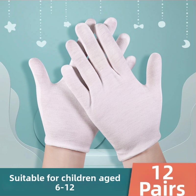 Γάντια προστασίας για μαθητές δημοτικού; σετ εθιμοτυπίας, απόδοσης και υψώματος σημαίας; διαπνεύσιμο λεπτό ύφασμα; 12 ζεύγη ανά τύπο