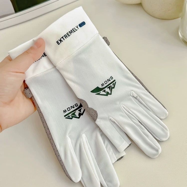 Ice Silk dviejų pirštų pirštinės vyrams ir moterims – dviejų pirštų jutiklis, neslidus, atsparus dilimui, saulės apsauga, plonas vasaros dizainas