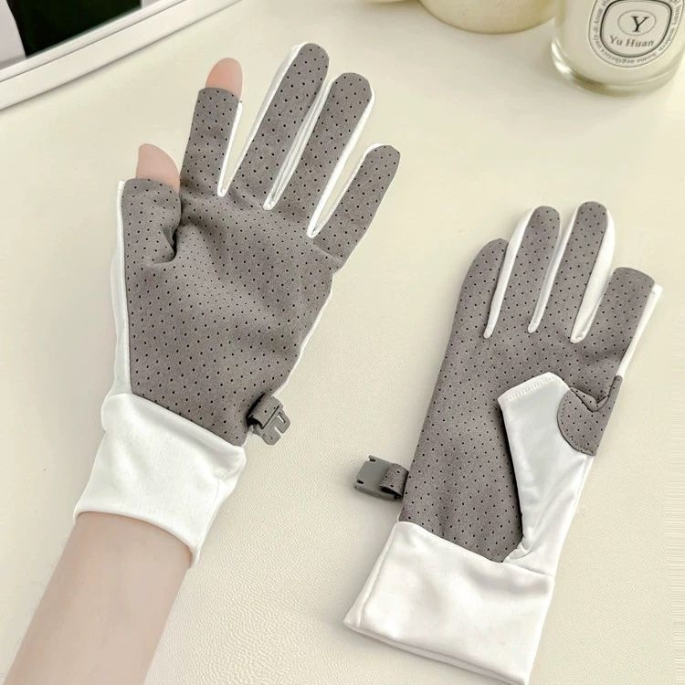 Ice Silk dviejų pirštų pirštinės vyrams ir moterims – dviejų pirštų jutiklis, neslidus, atsparus dilimui, saulės apsauga, plonas vasaros dizainas