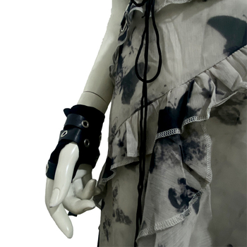 Manșete pentru braț, design cu deget jumătate, stil gotic punk streetwear, amestec de bumbac 81–95% cu 21–30% alte fibre, curea PU