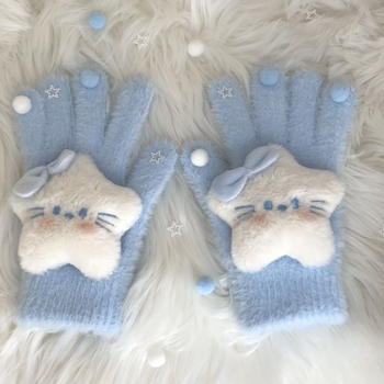 Nothing Moterų pirštinės – lankelis ir žvaigždė, pilnos pirštinės, nailonas, žiemai 2024