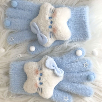 Nothing Moterų pirštinės – lankelis ir žvaigždė, pilnos pirštinės, nailonas, žiemai 2024