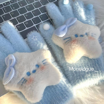 Nothing Moterų pirštinės – lankelis ir žvaigždė, pilnos pirštinės, nailonas, žiemai 2024