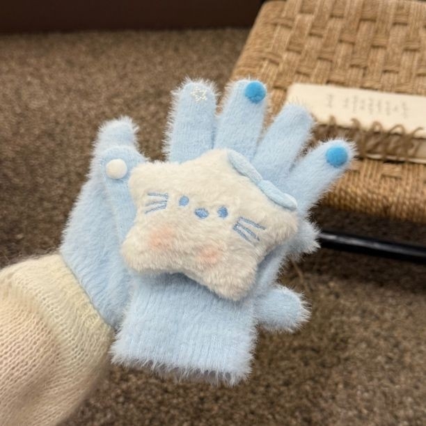 Nothing Moterų pirštinės – lankelis ir žvaigždė, pilnos pirštinės, nailonas, žiemai 2024