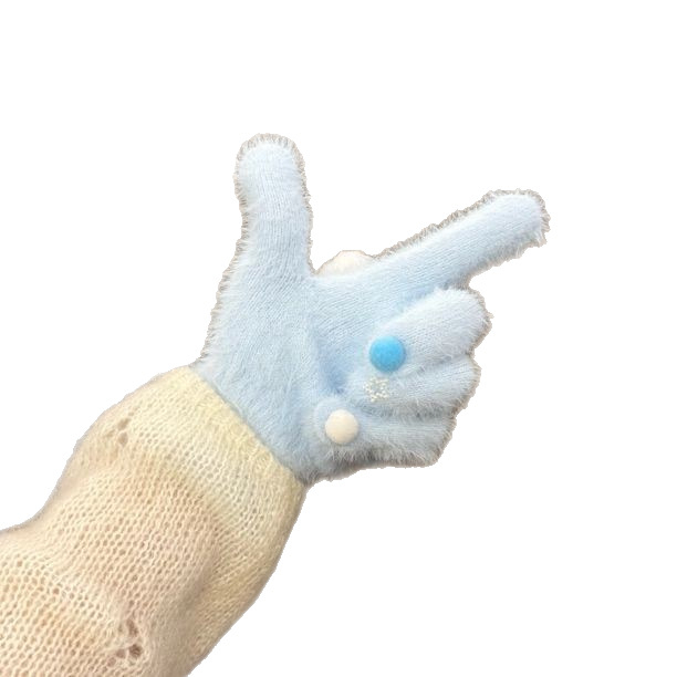 Nothing Moterų pirštinės – lankelis ir žvaigždė, pilnos pirštinės, nailonas, žiemai 2024