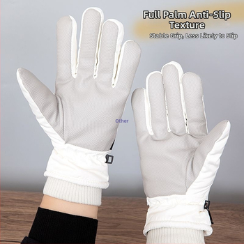 Moteriški dviračių ir žiemos pirštinės, vėjo atsparios, atsparios vandeniui, jutiklinio ekrano sudėtis, medvilnės-ice silk mišinys