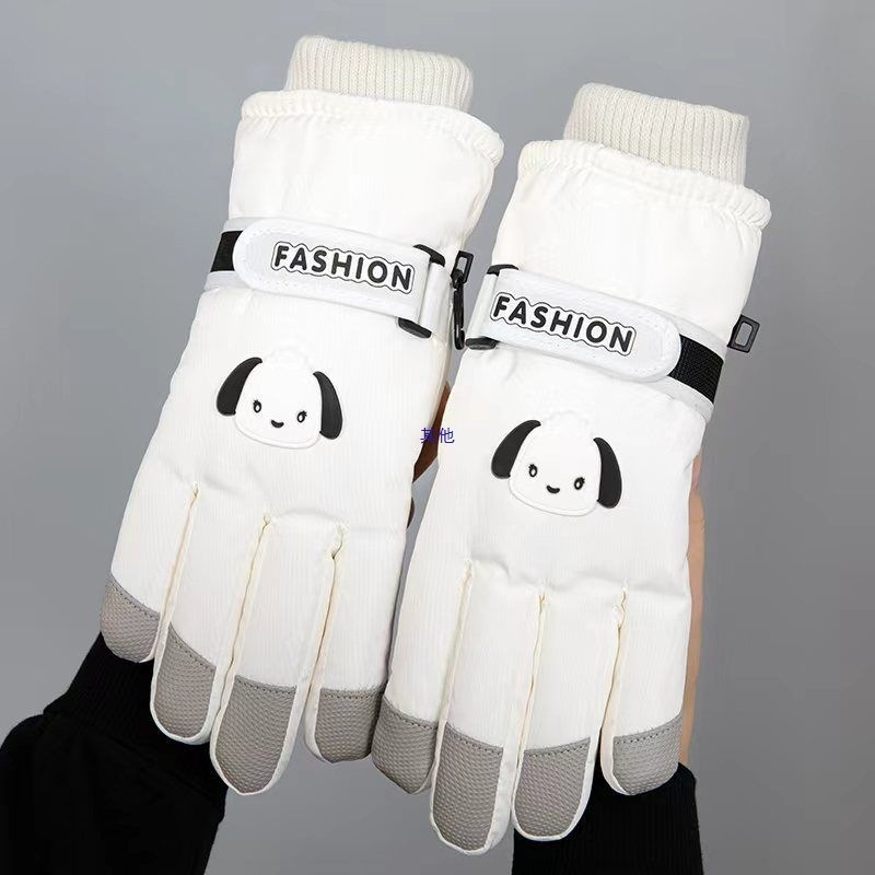 Moteriški dviračių ir žiemos pirštinės, vėjo atsparios, atsparios vandeniui, jutiklinio ekrano sudėtis, medvilnės-ice silk mišinys