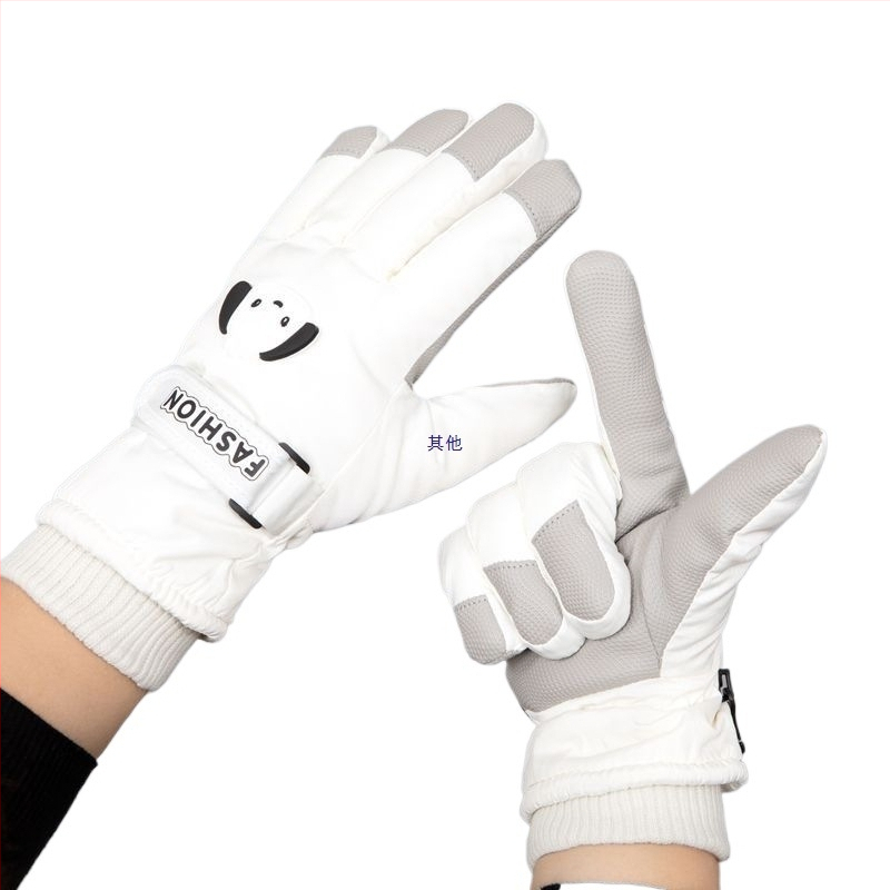 Moteriški dviračių ir žiemos pirštinės, vėjo atsparios, atsparios vandeniui, jutiklinio ekrano sudėtis, medvilnės-ice silk mišinys