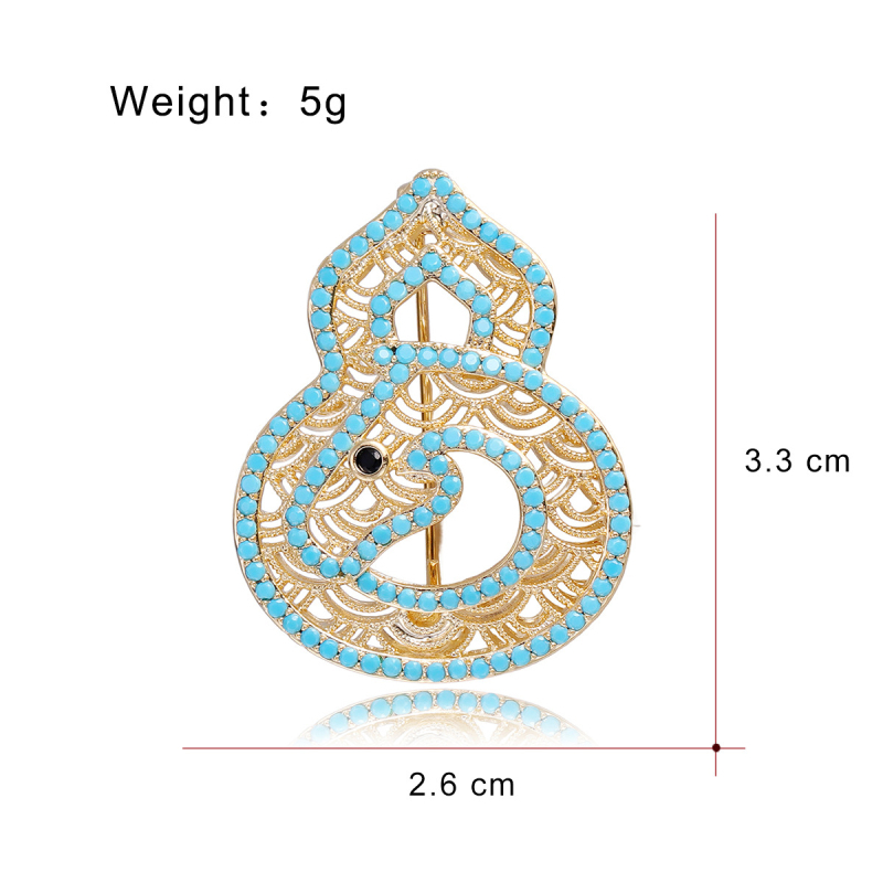 Broșă în stil chinezesc, cupru ecologic, formă de dovleac, prelucrare cu diamant, multifuncțională, accesoriu cadou