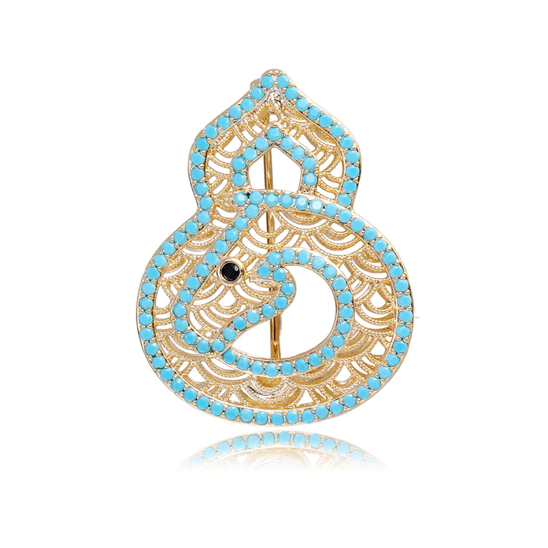 Broșă în stil chinezesc, cupru ecologic, formă de dovleac, prelucrare cu diamant, multifuncțională, accesoriu cadou