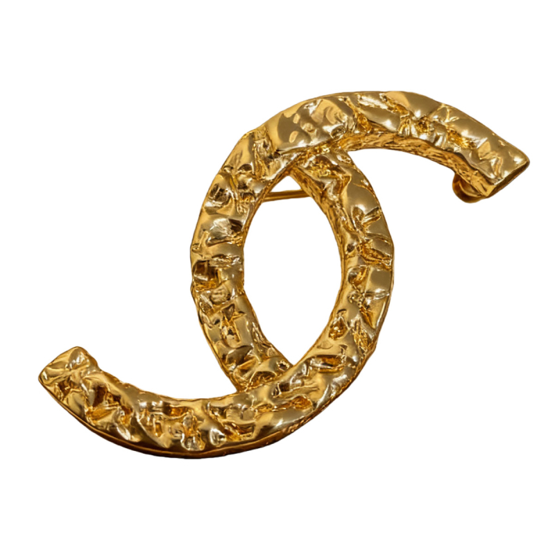 Ötvözetből készült kitűző, aranyozott beépítésű, betű alakú, stílus Fresh and Sweet, dekoratív kiegészítő