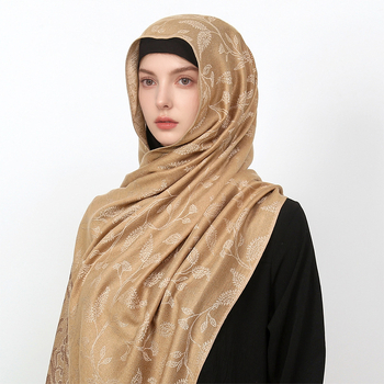 RUNMEI virágos jacquard sál poliészterből, nyárra, tavaszra és őszre alkalmas