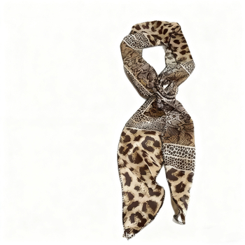 Rétro leopárd mintás kendő nyaklánc stílus – hosszú szalag, textil anyagú kiegészítő nőknek