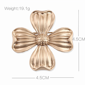 Levél alakú broš, ötvözet, koreai stílus, matt felület, anti-expozíciós funkció