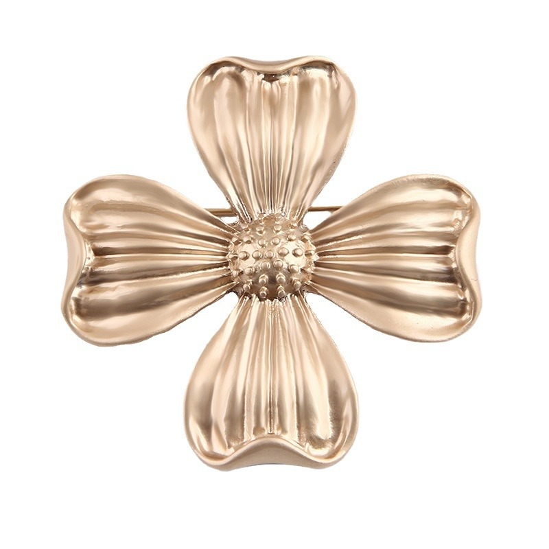 Levél alakú broš, ötvözet, koreai stílus, matt felület, anti-expozíciós funkció