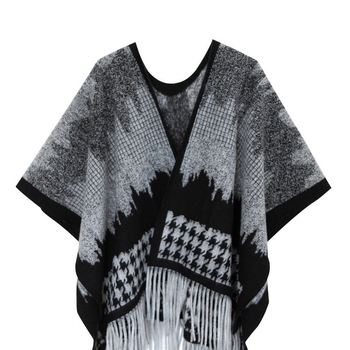 Naiste šall-katte tintainud mustri ja fringing äärtega, talv, laos, sügisel 2025 väljaanne