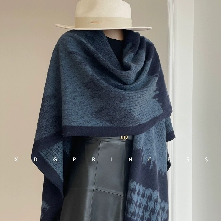 Naiste šall-katte tintainud mustri ja fringing äärtega, talv, laos, sügisel 2025 väljaanne