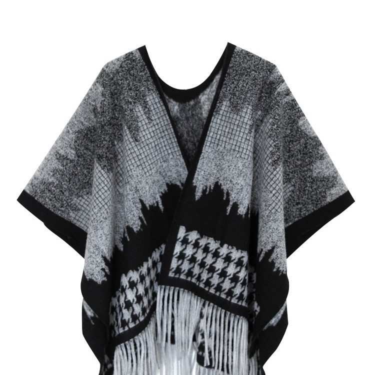 Naiste šall-katte tintainud mustri ja fringing äärtega, talv, laos, sügisel 2025 väljaanne