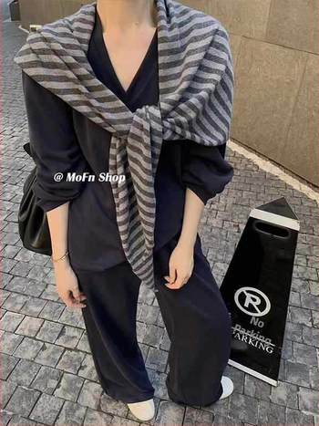 Csíkos sál - Ősz-Tél 2025, meleg, készleten