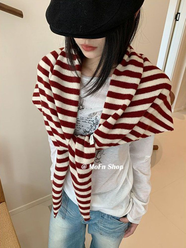 Csíkos sál - Ősz-Tél 2025, meleg, készleten