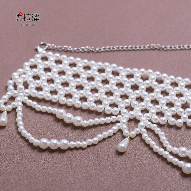 Yulapan sálkiegészítők — műanyag/gyanta gyöngyök a nyakhoz és a vállhoz, licenszelt magáncímke elérhető, testreszabható feldolgozás, egész évben használható