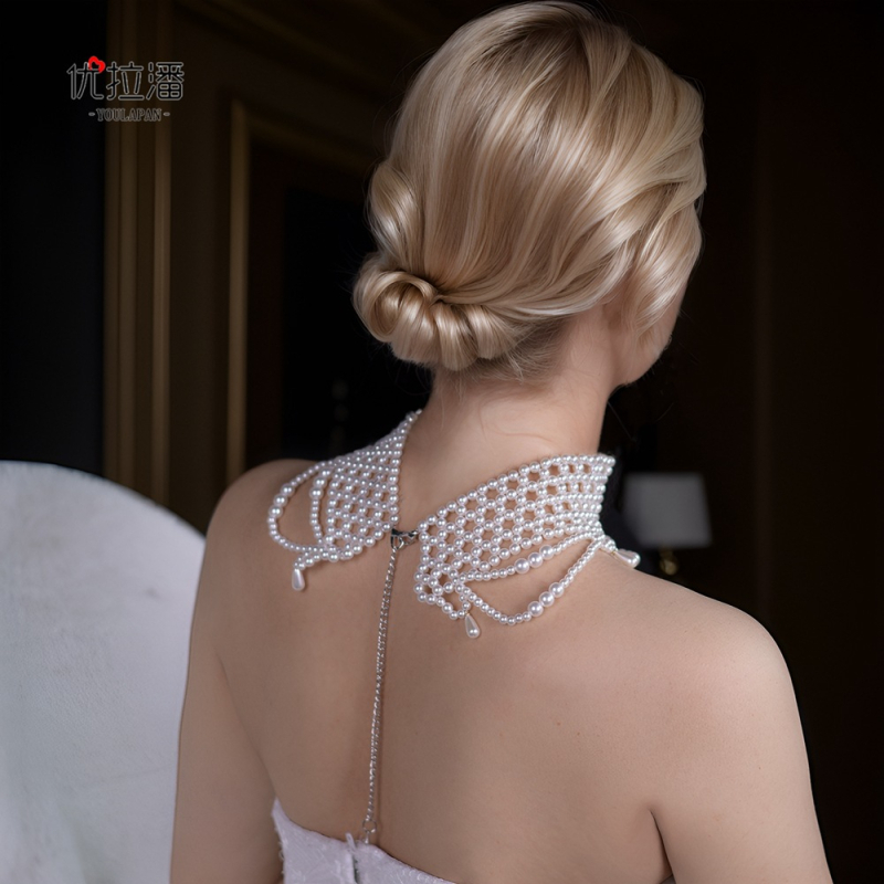 Yulapan sálkiegészítők — műanyag/gyanta gyöngyök a nyakhoz és a vállhoz, licenszelt magáncímke elérhető, testreszabható feldolgozás, egész évben használható