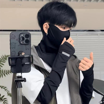 Kaklo movos šalikas lauko sportui: UV apsauga, vėjo ir dulkių apsauga, nailono audinys, universalus sportinis stilius