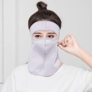 Kaklo apsauga ir pilno veidojoša saulės apsauga, kvėpuojantis Ice Silk ir nailono mišinys, dulkių atsparus ir saulės apsauga, tinkama važiavimui dviračiu lauke