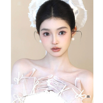 Íj alakú hosszú esküvői kesztyűk hálós anyagból, nők számára, díszítő kiegészítő, 2025 nyara, iroda hölgy-stílus