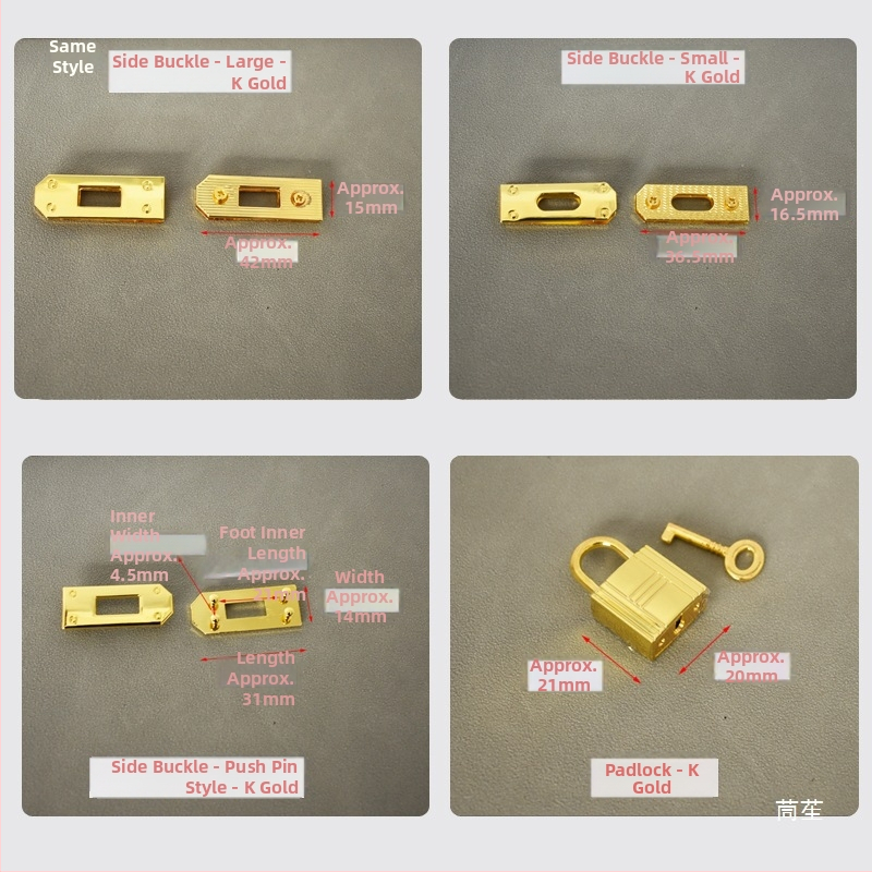 Ručne vyrobený zámok na tašku a kovové diely pre pracku