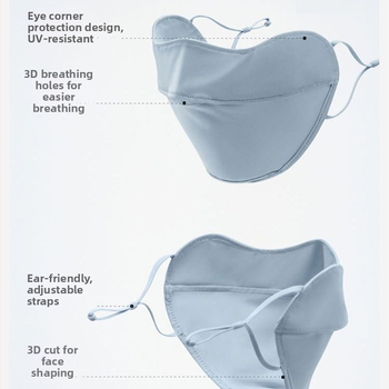 Täisnäomask UV-kaitse – tolmukindel, unisex, nailon, monokromaatne muster, suveks