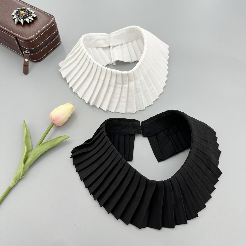 Levehető hamis gallér, női ruházathoz, koreai stílusú, poliészter; speciális gépi feldolgozás; önálló csomagolás; gyártás testreszabható