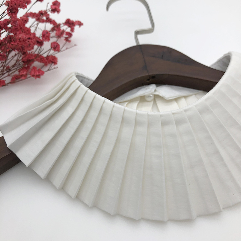 Levehető hamis gallér, női ruházathoz, koreai stílusú, poliészter; speciális gépi feldolgozás; önálló csomagolás; gyártás testreszabható