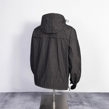 Αντιανεμικό μπουφάν με κουκούλα, χαλαρή εφαρμογή, 100% πολυεστέρας, ιαπωνικό ρετρό στυλ
