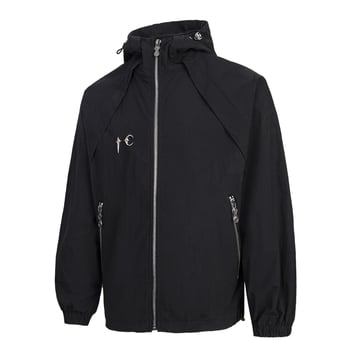 Αντιανεμικό μπουφάν με κουκούλα, χαλαρή εφαρμογή, 100% πολυεστέρας, ιαπωνικό ρετρό στυλ