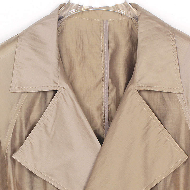 Μπουφάν Lyocell (Tencel) – φαρδιά γραμμή, μήκος μέτριο-μακρύ, κούμπωμα με κορδόνι, UPF30+