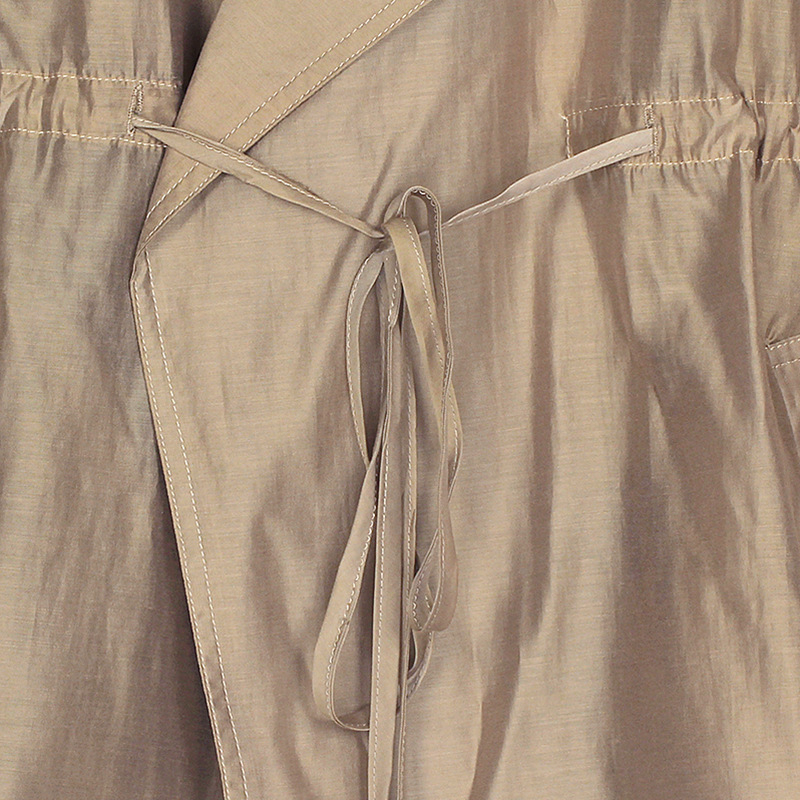 Μπουφάν Lyocell (Tencel) – φαρδιά γραμμή, μήκος μέτριο-μακρύ, κούμπωμα με κορδόνι, UPF30+